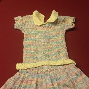 Hand knit kids dress